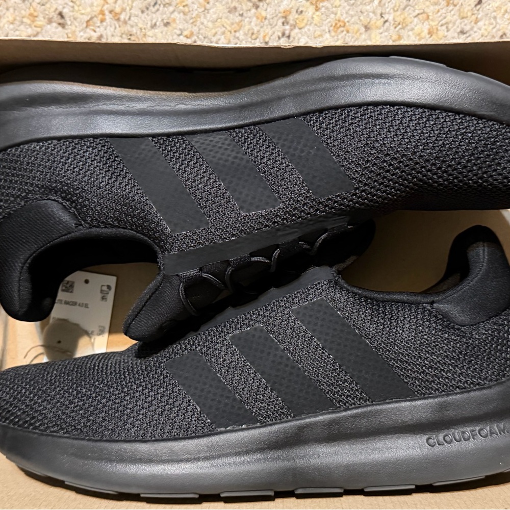 Adidas Men's Black Cloudfoam Comfort Sneakers